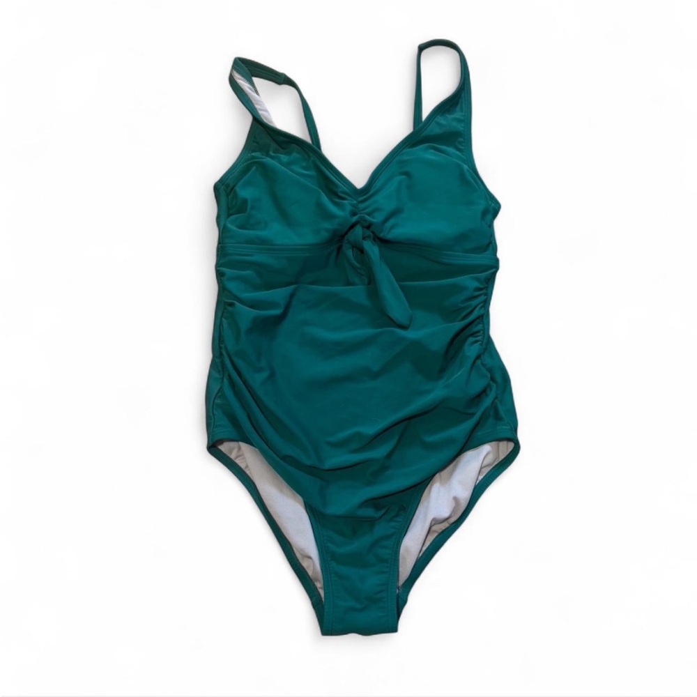 Kona Sol Green and Tan Swimsuit